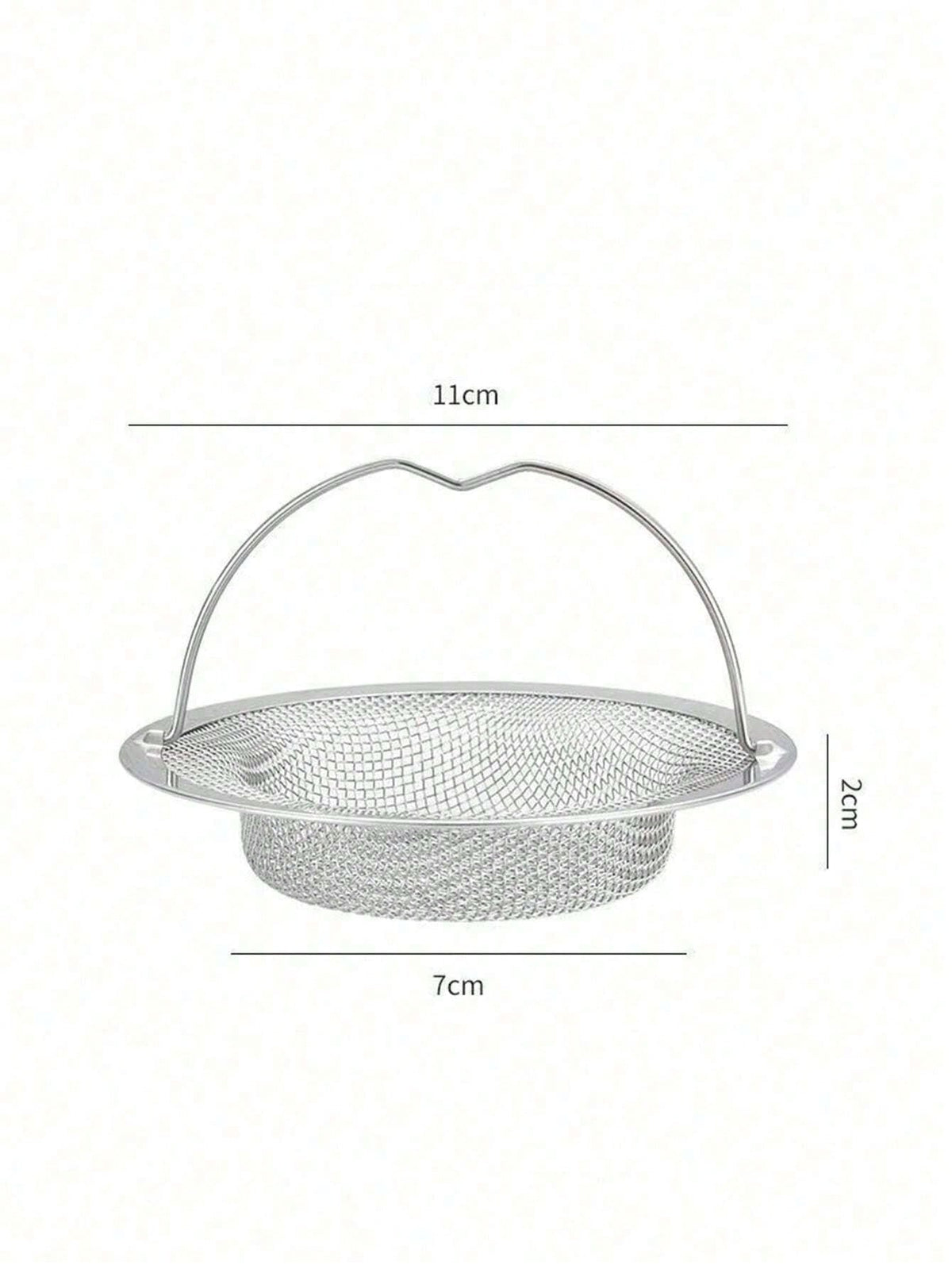 3Pcs Stainless Steel Kitchen Sink Strainer, Food Debris/Hair Catcher, Keeps Bathtub and Sink Drain Clear, Fits Most Sink Drains, Kitchen Sink Basket Strainer, Stainless Steel Sink Filter, Stainless Steel Bathtub Hair Catcher Plug, Shower Drain Filter with Handle, Metal Sink Strainer, Kitchen Floor Drain Filter