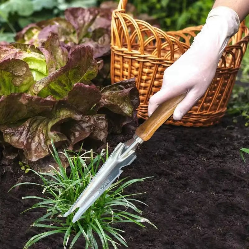 Hand Weeder Puller 5 in 1 Manual Hand Weeder & Weeds Puller for Planting Gardening Weeding Tool Stainless Steel Garden Trowel