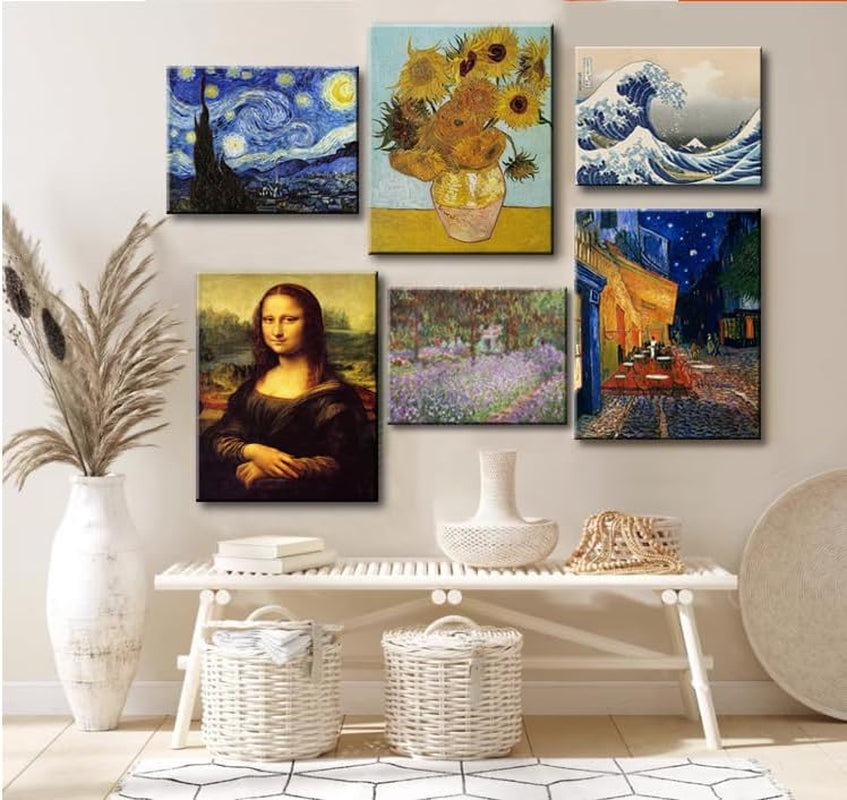 Starry Night Abstract Canvas Prints Wall Art of Van Gogh Famous Artwork Modern Gallery Artwork for Living Room Home Office Decorations.24X36